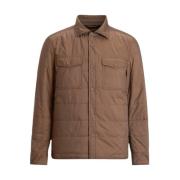 Oscar Jacobson Lätt Vadderad Nylon Overskjorta Beige Beige, Herr