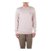 Fred Perry Beige Logo Front Sweater Beige, Herr