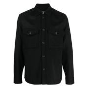 J.Lindeberg Casual Svart Ullblandning Overshirt Black, Herr