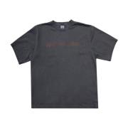 Won Hundred Svart Tvättad T-shirt Staggered Stil Gray, Herr