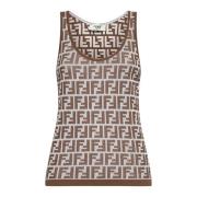 Fendi Stiliga T-shirts och Polos Brown, Dam