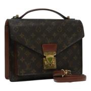 Louis Vuitton Vintage Pre-owned Canvas handvskor Brown, Dam