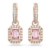 Swarovski Una Droppörhängen, Oktagon Slipning, 5649474 Pink, Dam