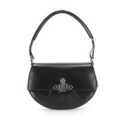 Vivienne Westwood Svart Läder Axelväska Black, Dam