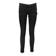 Guess Svarta Skinny Denim Jeans med Logo Black, Dam