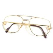 Cartier Vintage Pre-owned Tyg solglasgon Yellow, Dam