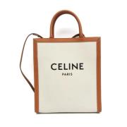 Celine Vintage Pre-owned Canvas handvskor White, Dam