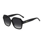 Jimmy Choo Svarta Acetatsolglasögon för Kvinnor Black, Dam