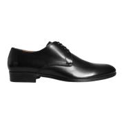 Dolce & Gabbana Svarta läder Derby klädskor Black, Herr