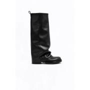 Circus Hotel Dam Läder Biker Boots, Tillverkade i Italien Black, Dam