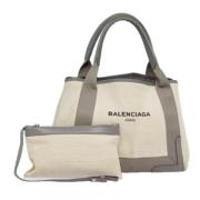 Balenciaga Vintage Pre-owned Canvas handvskor White, Dam