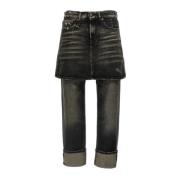 R13 Klassiska Romeo Double Jeans Black, Dam