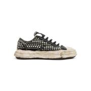 Mihara Yasuhiro Studded Canvas Low-Top Sneaker i Svart Black, Herr