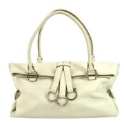 Salvatore Ferragamo Pre-owned Pre-owned Laeder axelremsvskor White, Da...