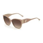 Jimmy Choo Rosa Acetatsolglasögon med Brun Gradient Pink, Dam