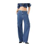 Pennyblack Cargo Jeans 90-talsstil Pbcargo Modell Blue, Dam