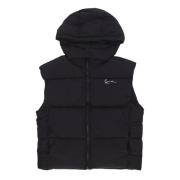 Karl Kani Signatur Puffer Vest med Justerbar Huva Black, Herr