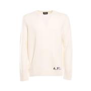 A.p.c. Edward Pullover - Ecru Beige, Herr