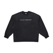 Won Hundred Tvättad Svart Crewneck Jalen X Gray, Herr