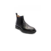 Brecos Svarta Läder Chelsea Boots 18431 Black, Herr