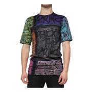 Dolce & Gabbana Multifärgad Grafisk Tryck Bomull T-shirt Multicolor, H...