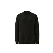 C.p. Company Svart Crew Neck Stickad Tröja Black, Herr