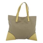 Prada Vintage Pre-owned Canvas totevskor Beige, Dam