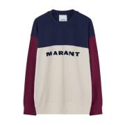 Isabel Marant Logo Print Sweaters Purple, Herr