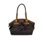 Louis Vuitton Vintage Pre-owned Tyg totevskor Brown, Dam