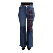 Dolce & Gabbana Amore Flare Jeans - Blå Blue, Dam