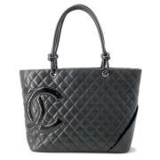 Chanel Vintage Pre-owned Laeder totevskor Black, Dam