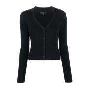 Rag & Bone Svart Cropped Cardigan Black, Dam