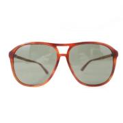 Gucci Vintage Pre-owned Plast solglasgon Brown, Dam