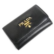 Prada Vintage Pre-owned Tyg nyckelhllare Black, Dam