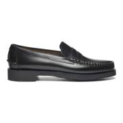 Sebago Klassisk herr mockasin, halkfri gummisula Black, Herr