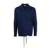 Malo Blå Cashmere Casual Tröja Blue, Herr