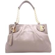 Salvatore Ferragamo Pre-owned Pre-owned Laeder handvskor Gray, Dam