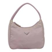 Prada Vintage Pre-owned Nylon handvskor Pink, Dam