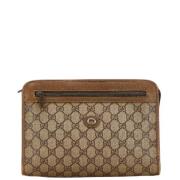 Gucci Vintage Pre-owned Canvas kuvertvskor Beige, Dam