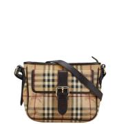 Burberry Vintage Pre-owned Canvas axelremsvskor Beige, Dam