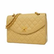 Chanel Vintage Pre-owned Laeder chanel-vskor Beige, Dam