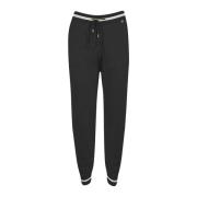 YES ZEE Stickade joggers för kvinnor Black, Dam