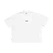 Bonsai Oversize Box Logo T-Shirt Bianca White, Herr