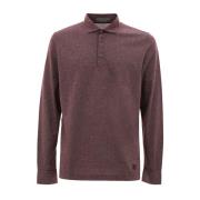 Corneliani Lila långärmad polotröja Purple, Herr