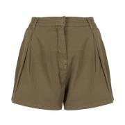 Pinko Denim Shorts med Framfickor Green, Dam