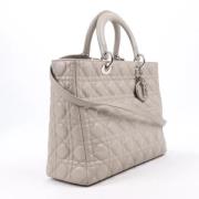 Dior Vintage Pre-owned Laeder handvskor Gray, Dam