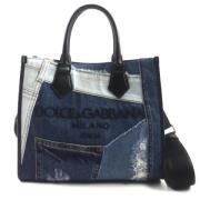 Dolce & Gabbana Pre-owned Pre-owned Denim axelremsvskor Blue, Dam