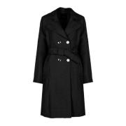 Pinko Elegant Trench Coat Black, Dam