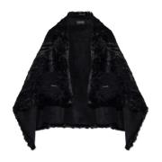 Balenciaga Fuskpäls Cape Black, Dam