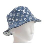 Louis Vuitton Vintage Pre-owned Tyg hattar-och-kepsar Blue, Dam